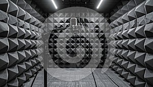 Recording Studio Booth with Microphone