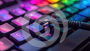 RGB Gaming Keyboard with USB Cable