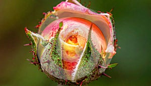Rose Bud with Thorns