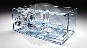 Advanced Water Flow Control System in Transparent Microfluidic Device