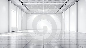 Bright Empty Modern Commercial Space with.