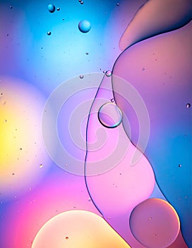 Abstract background, water with oil, blur focus.