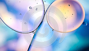 Abstract background, water with oil, blur focus.