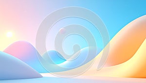 Abstract Pastel Landscape