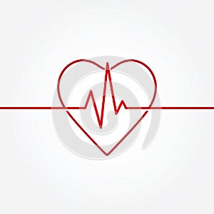 Heartbeat Line Illustration EPS Vector