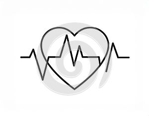 Heartbeat Line Illustration EPS Vector