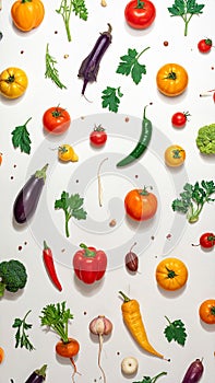 Vegetable illusutration pattern.