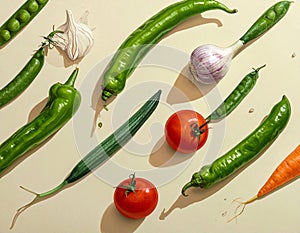 Vegetable illusutration pattern.