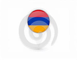 Armenian flag map pointer layout. Vector illustration.