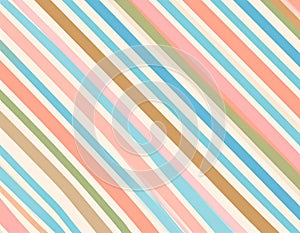 Seamless vector pattern with diagonal stripes. Abstract vector background. 1950s-1960