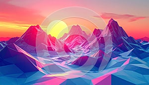 Low poly 3D image of background