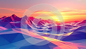 Low poly 3D image of background