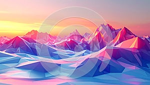 Low poly 3D image of background