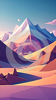 Low poly 3D image of background