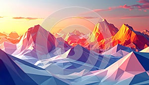 Low poly 3D image of background