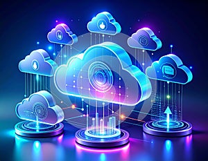 Futuristic Cloud Computing Network with Data Flow