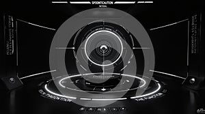 Futuristic Control Panel, Spaceship Interior, Sci-Fi Interface