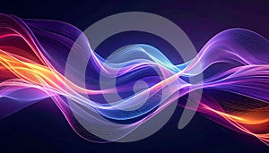 Abstract flowing particles motion background loop, Ai generative.