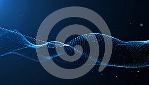 Abstract flowing particles motion background loop, Ai generative.