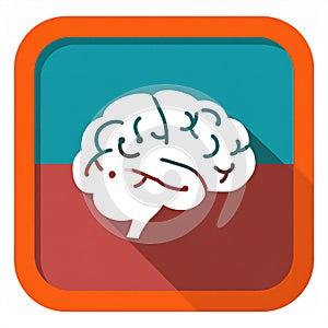 App icon vector-style image of a brain