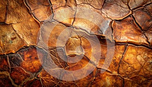 Close-Up Texture of Natural Tortoise Shell Pattern