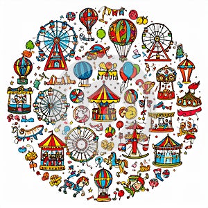 Vector vignette vector-style image of funloop