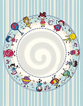 Vector vignette vector-style image of funloop