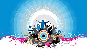 Vector vignette vector-style image of funloop