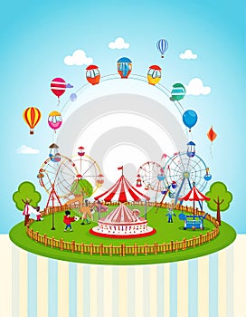 Vector vignette vector-style image of funloop