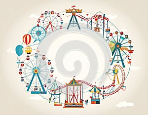 Vector vignette vector-style image of funloop