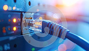Network Connection and Data Transfer in Server Room