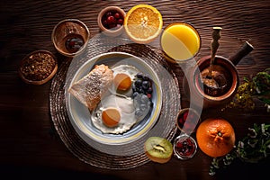 Image is generated using AI. Breakfast, break and breakfast.