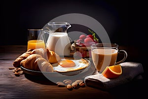 Image is generated using AI. Breakfast, break and breakfast.