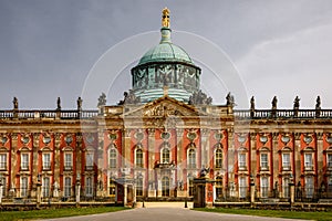 Generated imageNew Palace (Neues Palais) facade in Potsdam, Germany, Sans Souci park.