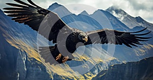 Majestic Andean Condor Coasting in South America photo