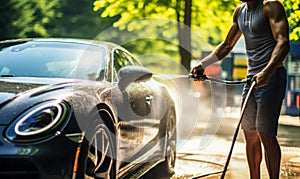 Sunny Day Car Wash Using Karcher for Ultimate Shine photo