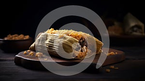 Tantalizing Tamal A Glimpse of Mexicos Culinary Heritage Food Photography. Generative AI photo