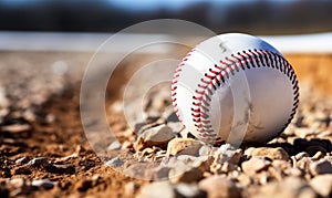 Where Boundaries Meet Play Baseball on the Infield Line photo