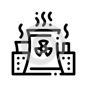 Generating Atomic Plant Vector Thin Line Icon