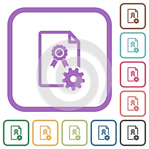 Generating certificate simple icons