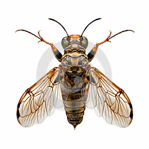 Cicada on white background Generative AI