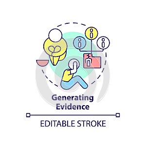 Generating evidence concept icon