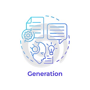 Generation blue gradient concept icon