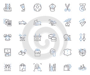 Generation line icons collection. Millennials, Baby Boomers, Gen X, Zoomers, Generation Z, Centennials, Boomlets vector