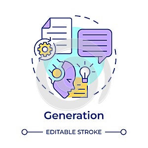 Generation multi color concept icon