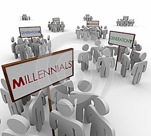 Generaciones joven grupos demográfico mercados 