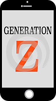 Generation Z Word logo conceptual Illustration.