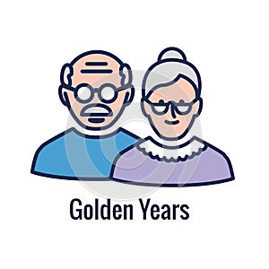 Generational and Retirement Icon set showing considerations - retirement