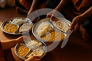 Generational Unity In Langar Meal During Guru Nanak Celebration
