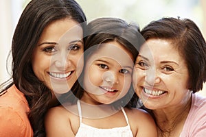 3 generations Hispanic women photo